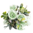 thumbnail image 1 of Tela de seda Rosa Oficina en casa Decorativa Artificial Flor de rosa realista Fiesta de boda Ramo de rosas falsas, Verde Scienceny  HA6540-04B, 1 of 6