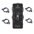 thumbnail image 2 of 4 Port Kvm Switch USB 2.0 VGA Splitter Printer Mouse Keyboard Pendrive Share Switcher 1920*1440 VGA Switch Box Adapter ,Fast and Stable Transmission, 2 of 7