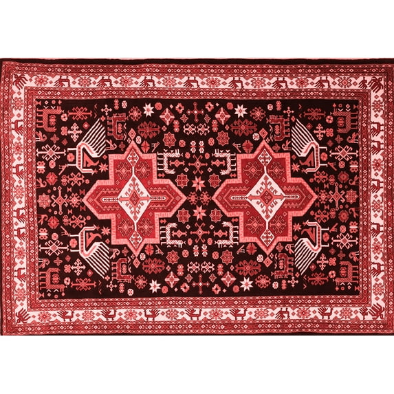 Ahgly Company Indoor Rectangle Persian Red Traditional Area Rugs, 5' x 7'