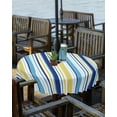 thumbnail image 2 of Outdoor Tablecloth Geometric Stripes Round Patio Tablecloths 60 Inch, Waterproof Outside Table Cloths with Umbrella Hole and Zipper, Yellow Blue Summer Table Cover for Outdoor Tables Garden, 2 of 6