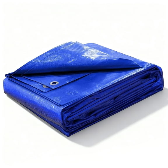 9.84x9.84 ft Tarp, Waterproof Tarp, Heavy Duty Tarp, Plastic Tarp Tear Resistant, Large Multi-Purpose Waterproof Heavy Duty Tarp For Home, Boats, Cars, Camping, Construction Outdoor Use, Blue