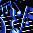 thumbnail image 2 of Music Note Blue Extra Long Necktie Mens Tie by Ral, 2 of 3