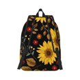 thumbnail image 3 of Balery Fall Sunflowers Leaves Vintage Canvas Backpack for Men and Women - Large Capacity, Durable Travel Laptop Bag for School, Work, Hiking, and Outdoor Activities, 3 of 7