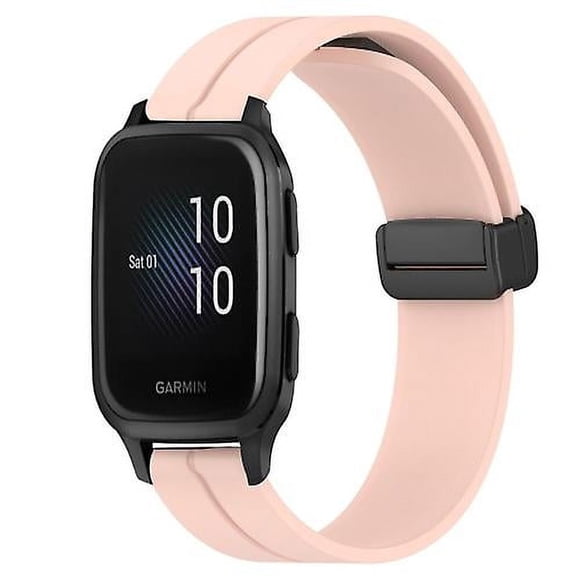 For Garmin Venu Sq 2 20mm Solid Colour Magnetic Clasp Silicone Watch Band