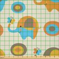 thumbnail image 2 of Ambesonne Cartoon Wall Fabric by the Yard Microfiber, Butterfly, 3 Yards, Orange Taupe Blue, 2 of 2