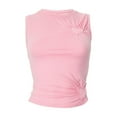 thumbnail image 4 of Heisall Womens Tops Spring Summer Solid Color Round Neck Irregular Pleats Waist-Cinching Heart Cutout 2025 New Arrival Fashion, 4 of 8