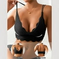 thumbnail image 6 of Womens Lace Lingerie Bra, Soft Deep V Push up Brassieres, Comfortable No Underwire Support Lingeries, 6 of 7