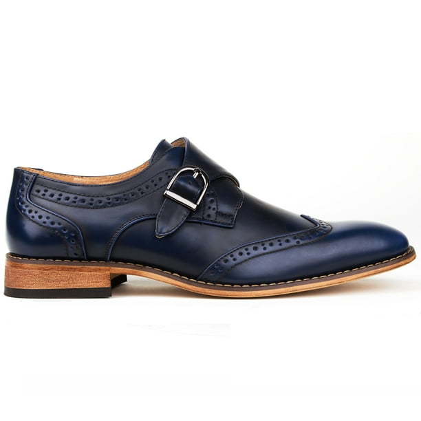 Gino Vitale Gino Vitale Men�s Single Monk Strap Wing Tip