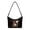 Black-Christmas Cardinal, variant on Santa Claus Print Leather Hobo Purse for Women, Snowman Plaid Print Shoulder Handbag with Smooth Zipper, Small Crescent Travel Underarm Sling Bag for Christmas