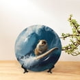 thumbnail image 6 of Kdxio Surfing Guinea Pig Bone China Decorative Plate Ceramic Decorative Plate for Home Office Wall Stand Decorative Plates for Home Bedroom-10in, 6 of 6