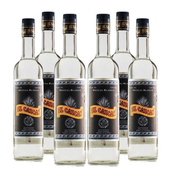 Six Pack Mezcal Artesanal El Caxcan Blanco 1000 Ml El Caxcan Mezcal, Artesanal
