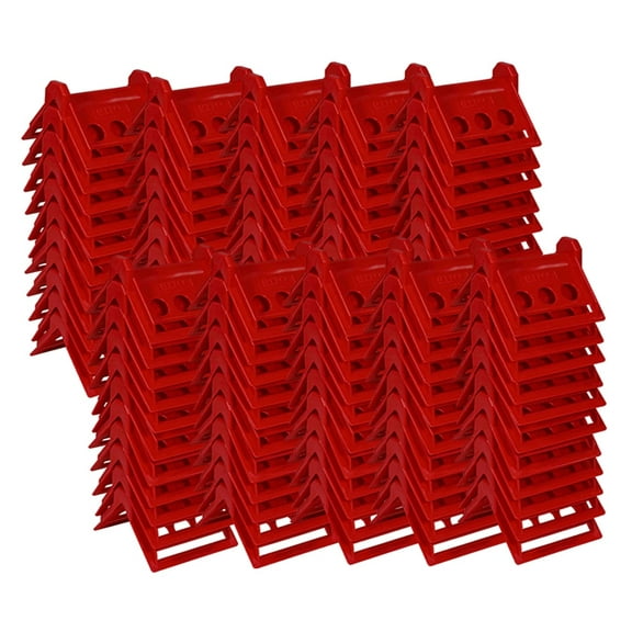 (100 Pack) Red Plastic corner/edge protector, 4" Flatbed Tow Truck Trailer