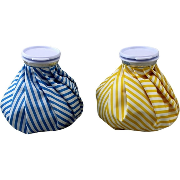 2 Pack Cold & Hot Therapy Pain Relief Ice Water Bag - 9" BPA Free, Leakproof, Stylish Design, 44oz Capacity, Hot & Cold Compress for Headache, Pain Relief by Dependable Industries