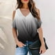 thumbnail image 2 of Tops Para Mujer Blusa Casual Elegante Camisas Con Hombros Descubiertos Cómodo Cuello en V Manga Corta Top Cruzado Odeerbi ODB167415, 2 of 5