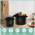 thumbnail image 2 of 3Pcs Vegetable Storage Canister with Lid Handle Metal Potato Onion Garlic Storage Bin Rustproof Vegetable Storage Set Kitchen Storage Canisters with Aerating Holes for Home Kitchens, 2 of 8