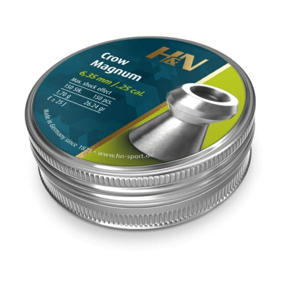 H N Crow Magnum .25 cal-150 Count