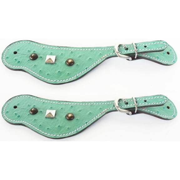 Horse Western Riding Cowboy Boots Leather Spur Straps Tack 7444