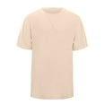 thumbnail image 2 of REDARER Boys Short Sleeve T-Shirt Crew Neck Casual Top Comfortable Summer Tee For Kids Everyday Basic Wear,Color:Khaki,Size:3-4 Years, 2 of 7
