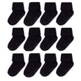 thumbnail image 2 of Wonder Nation Baby and Toddler Roll Cuff Socks, 12-Pack, Sizes 0M-5T, 2 of 2