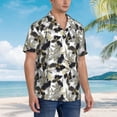 thumbnail image 5 of Xecao Abstract Watercolor print Hawaiian shirt - a stylish short-sleeve button-down for men, perfect for casual beach and tropical outings., 5 of 9
