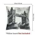 thumbnail image 4 of nygtbtfer Throw Pillow Cushion Cover, Old Fashion London Tower Bridge Scenery Art Print, Decorative Square Accent Pillow Case, Black White, 4 of 7