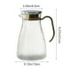 thumbnail image 3 of Jarra de Agua Fría de Plástico con Tapa de Acero Martillado Amarillo | Tetera de Flores de 1500 Ml | Botella para Zumo | 21 X 8,5 Cm | Hlh251025001Ye, 3 of 6