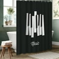 thumbnail image 3 of LALILO Jazz Music Festival Piano Live Day Art Shower Curtain, 72x72 in, 12 Hooks, 3 of 6