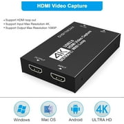 DIGITNOW 4K Video Capture Card with Loop Out, HDMI USB 3.0 Video Capture Device