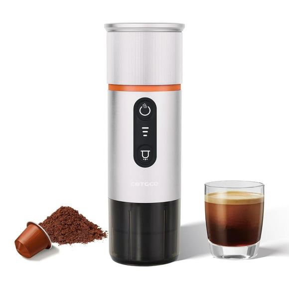 COTGCO - Cafetera portátil para viajes: cafetera portátil, autocalentamiento, haz 8 tazas de café de