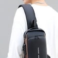thumbnail image 4 of Bolso de coche para hombre, bolso de pecho antirrobo con contraseña, bolso de hombro para hombre, bolso cruzado multifuncional informal, 4 of 5