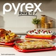 thumbnail image 6 of Pyrex 4pc Bakeware Value Set Red, 6 of 6
