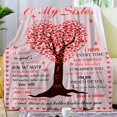 thumbnail image 2 of Sister Blanket Gifts for Sister I Love You Sister Blanket Birthday Gifts for Sisters Soft Cozy Warmer Fuzzy Bed Throw Blanket for Birthday, Christmas 50"X40", 2 of 5