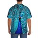 thumbnail image 3 of Fotbe Beautiful Blue Peacock Camisa Estampada de Manga Corta para Hombre, Casual de Verano, Estilo Playero, Sin Arrugas-XX-Large, 3 of 5