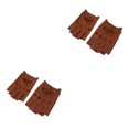 thumbnail image 3 of maskred Fashionable Retro PU Leather Men s Fingerless Driving Cycling Gloves Brown Button XL 2Set, 3 of 6