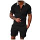 thumbnail image 1 of Men's Short Sets Outfits 2 Piece Summer Tracksuit Short Sleeve Shirt And Shorts Set Casual Sport SuitL, 1 of 5