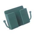 thumbnail image 4 of Remote Control Storage Box Wall Mounted Phone Holder Plastic Case Organizer for Home Office, Green, 4 of 9