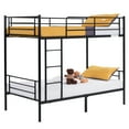 Zimtown Twin over Twin Steel Bunk Beds Frame Ladder Bedroom Dorm for