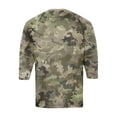 thumbnail image 5 of Lumtrix Men's Camouflage T-Shirt Sports Fitness 3/4 Sleeve Sleeve Military Camo Lightweight Henley Vintage Shirt Army Green 3XL, 5 of 6