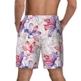 thumbnail image 2 of Lsque Mens Swim Trunks Lilies Flowers Pattern - Bathing Suit Compression Liner - Beach Swim Shorts Swimwear - (S-3XL) - Stretch Quick Dry -XX-Large, 2 of 9