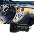 thumbnail image 2 of Puerto USB dual Cargador de coche de carga rápida Martillo de seguridad estilo diamante (negro) Ndcxsfigh Accesorios para autos y motos, 2 of 8
