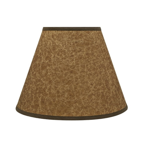 Aspen Creative 32622 Transitional Hardback Empire Shaped Spider Construction Lamp Shade in Dark Brown, 12" wide (6" x 12" x 9")