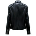 thumbnail image 2 of Leather Jackets for Women Zpanxa Women Faux Leather Moto Biker Short Coat Jacket, Plus Size Short Lightweight Motorcycle Biker Jacket, Fitted Slim Jackets Coat Black M, 2 of 4