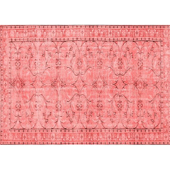 Ahgly Company Machine Washable Indoor Rectangle Persian Red Traditional Area Rugs, 2' x 3'