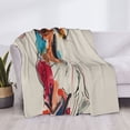 thumbnail image 3 of Fotbe Colorful Dachshund Art Manta de Franela con Estampado, Manta Ultrasuave para Cama, Sofá, Auto, Hipoalergénica y Antibolitas-80"x60", 3 of 6