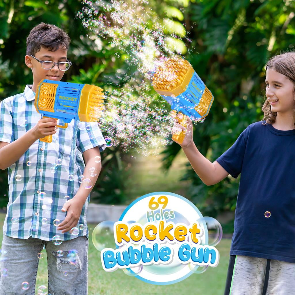 Bazooka Bubble Gun Toy 69 Holes Big Bubble Blaster Gun for Kids – Shaketea