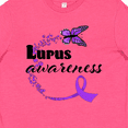 thumbnail image 4 of Inktastic Lupus Awareness butterfly ribbon Youth T-Shirt, 4 of 5