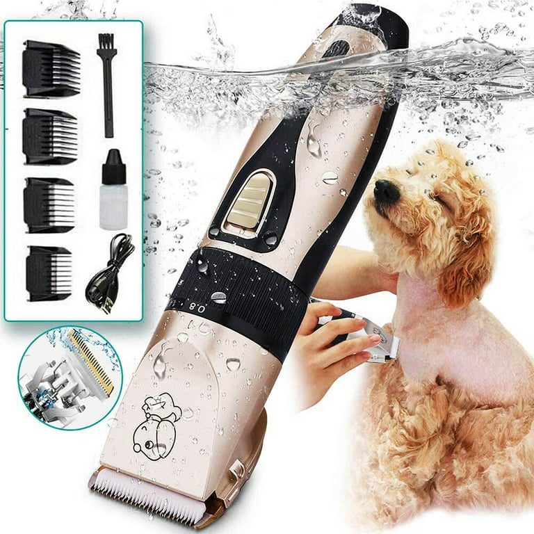 Dog Shaver Clippers Low noise Rechargeable Cordless Electric Quiet Hair  Clippers Set for Small/Large Cats Dogs -Gold - Walmart.com