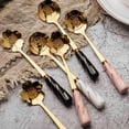 thumbnail image 6 of 1PCS Japanese Style Stainless Steel Spoon Coffee Milk Stirring Spoon With Ceramic Handle Gold-plated Dessert Spoon Tableware, 6 of 9