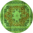 thumbnail image 1 of Ahgly Company Indoor Round Medallion Green Traditional Area Rugs, 5' Round, 1 of 1