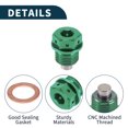 thumbnail image 4 of Unique Bargains M16x1.5 4MM Magnetic Oil Drain Plug Titanium Alloy Sump Drain Nut Bolt With 1 Copper Washer Green 1 Pc, 4 of 7